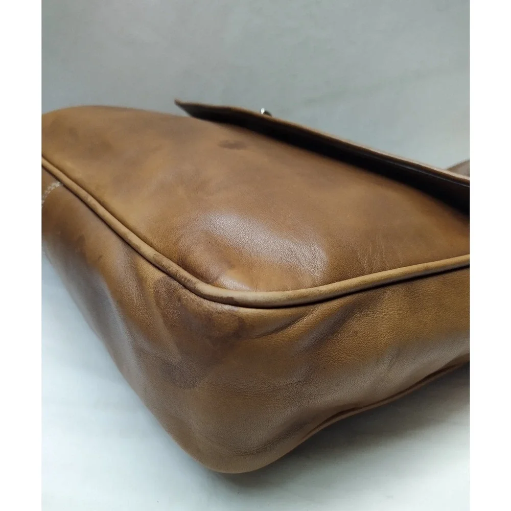 Coach Lexington British Tan Leather Briefcase Messenger Crossbody Bag - Vintage